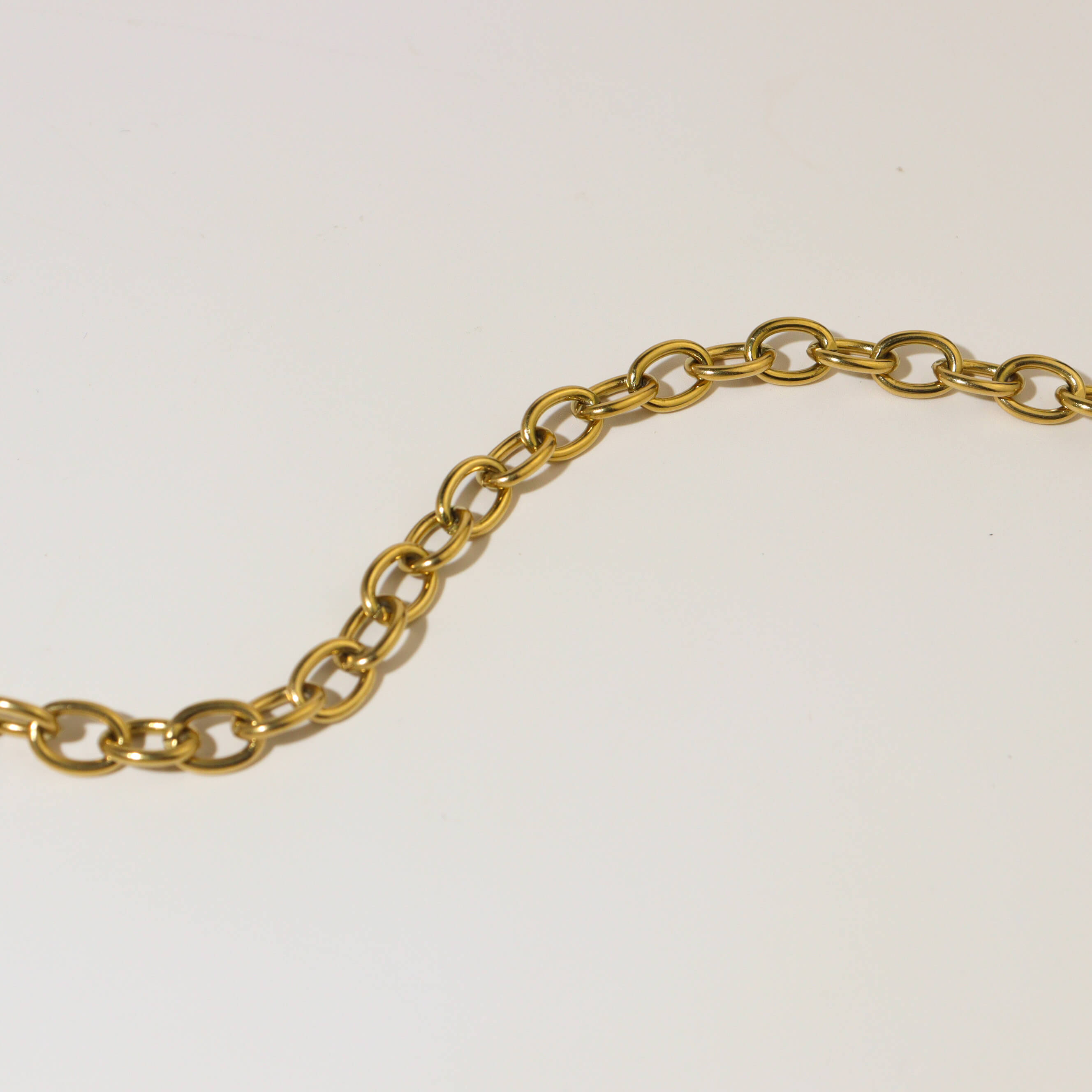 Gold Thin Figaro Chain Necklace