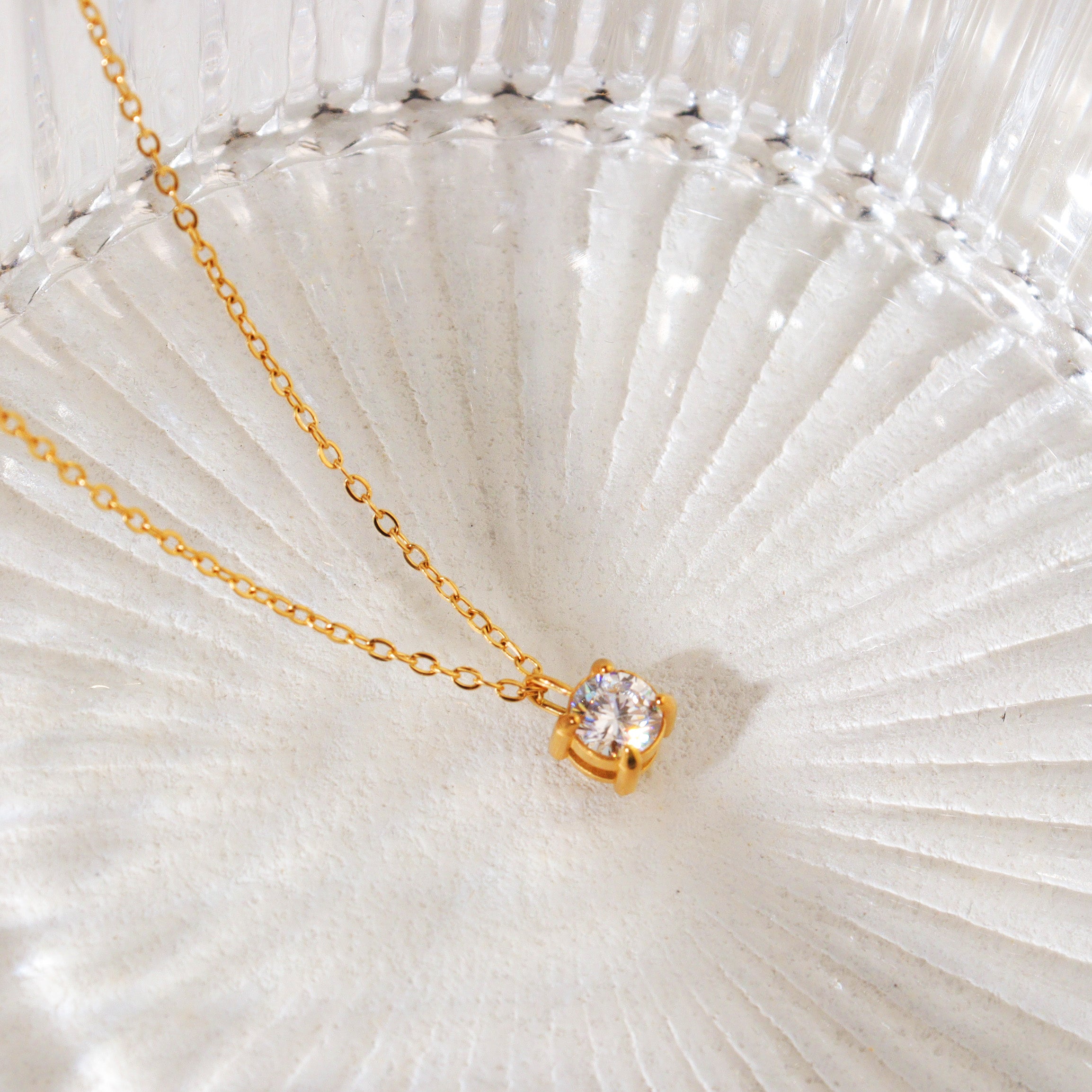 Solitaire Cubic Necklace