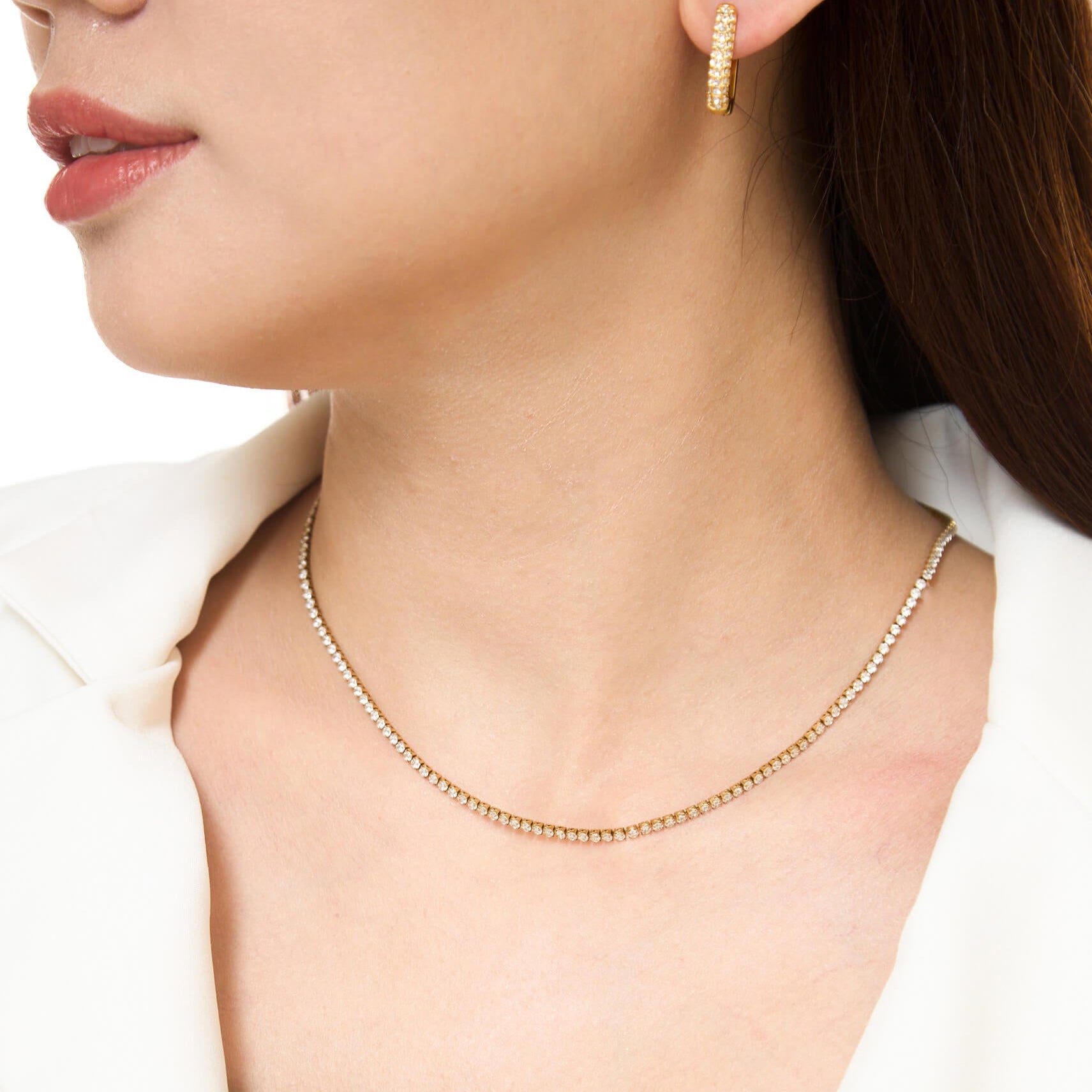 Tennis Gold Necklace