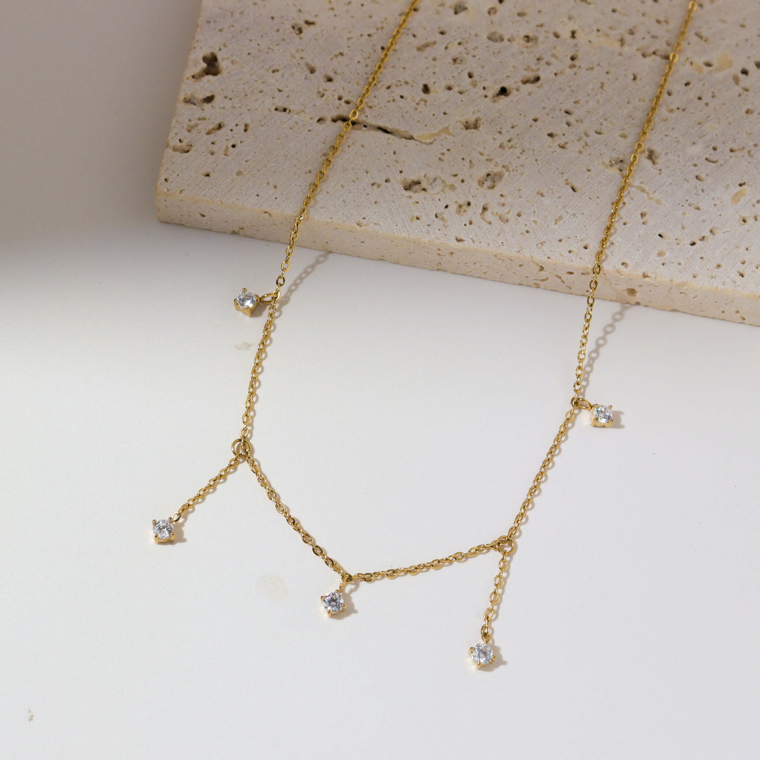Dazzling Sparkler Gold Necklace