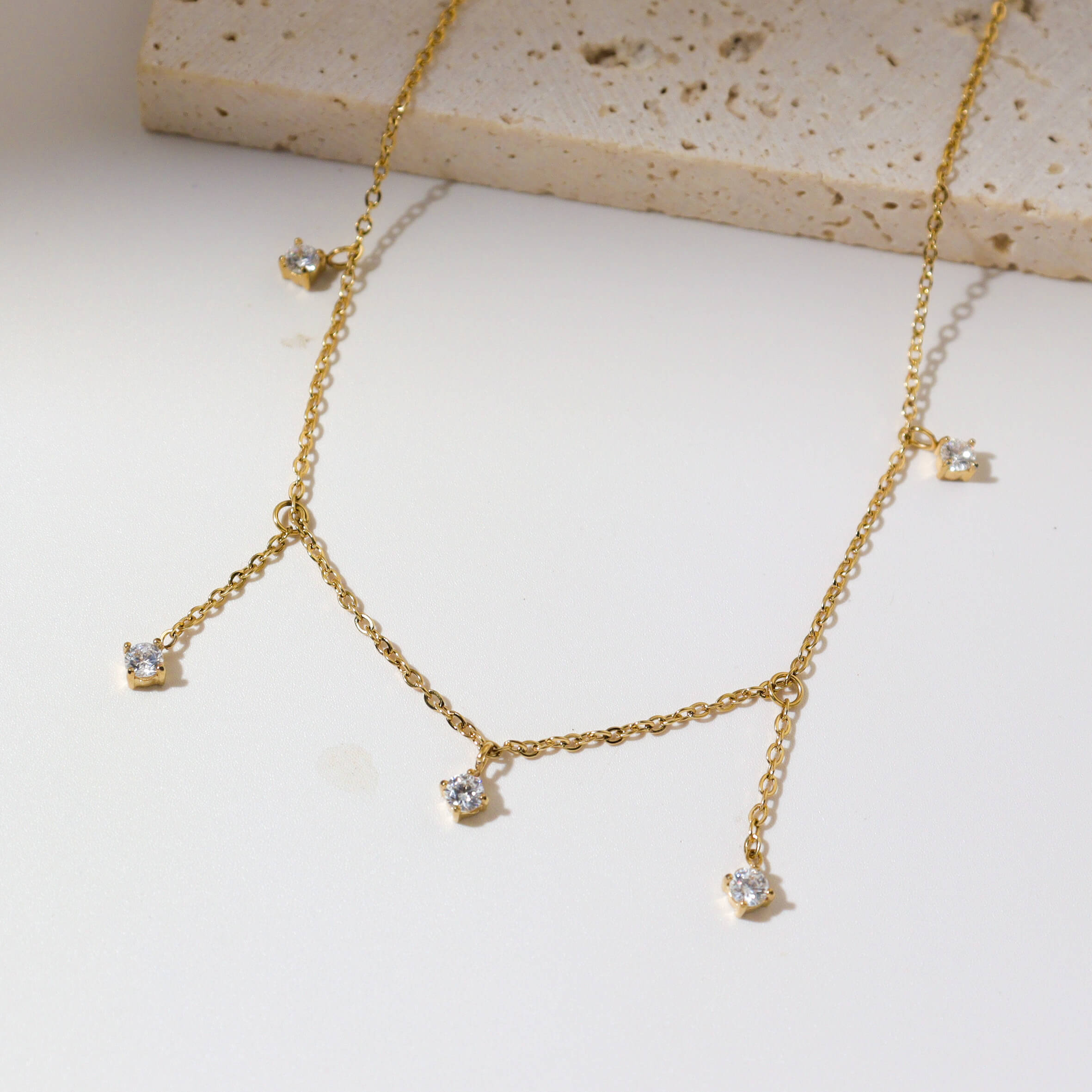 Dazzling Sparkler Gold Necklace