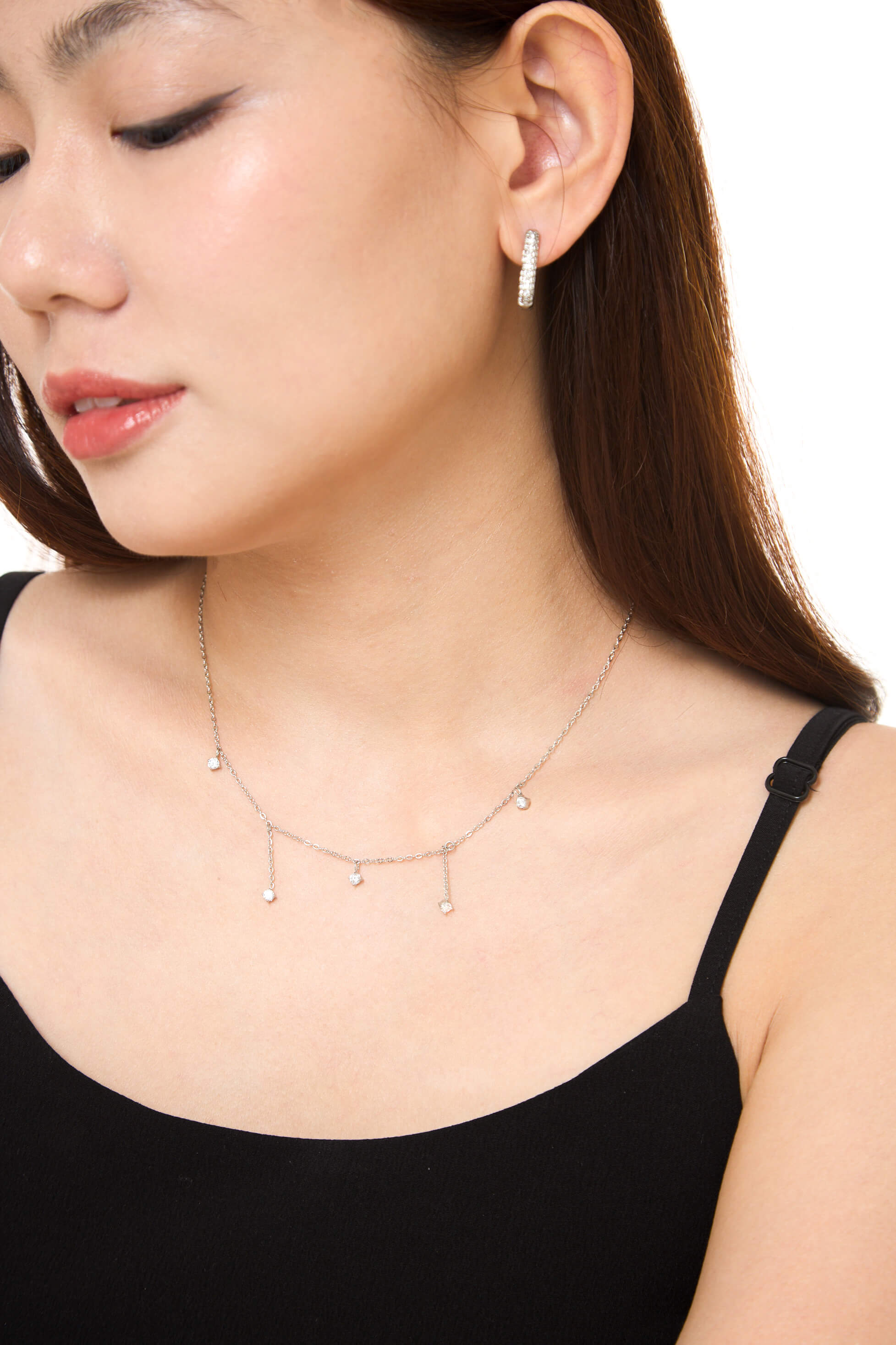 Dazzling Sparkler Silver Necklace