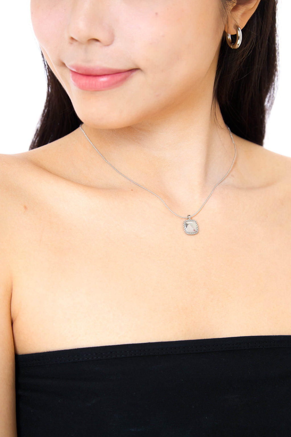 Silver Glass Necklace