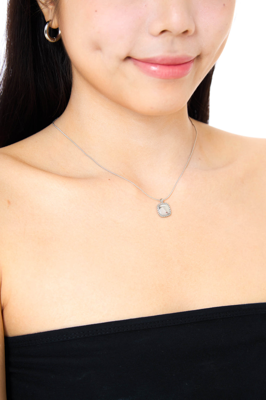 Silver Glass Necklace