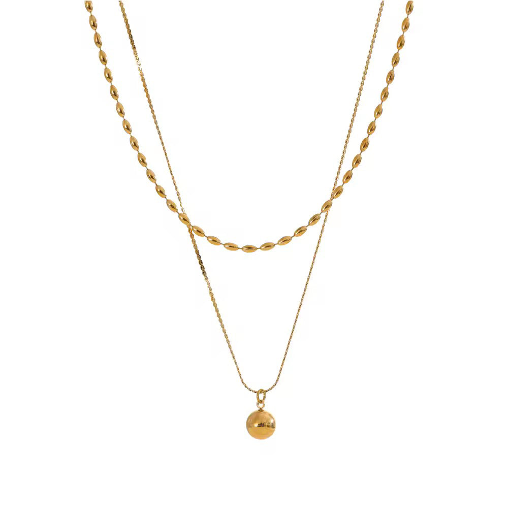 Golden Globe Layered Necklace