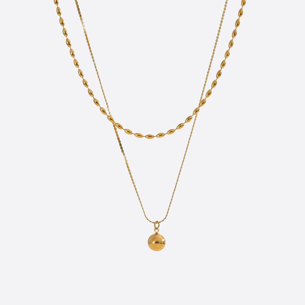 Golden Globe Layered Necklace