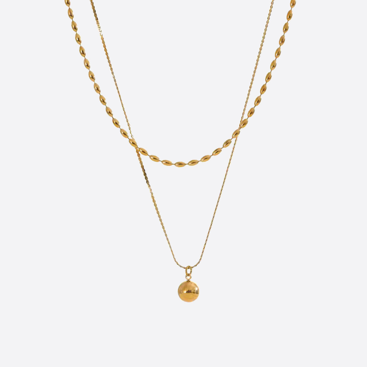 Golden Globe Layered Necklace