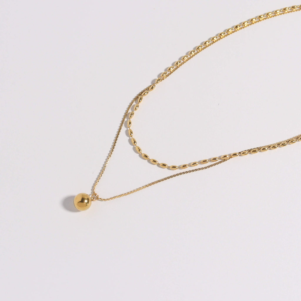 Golden Globe Layered Necklace
