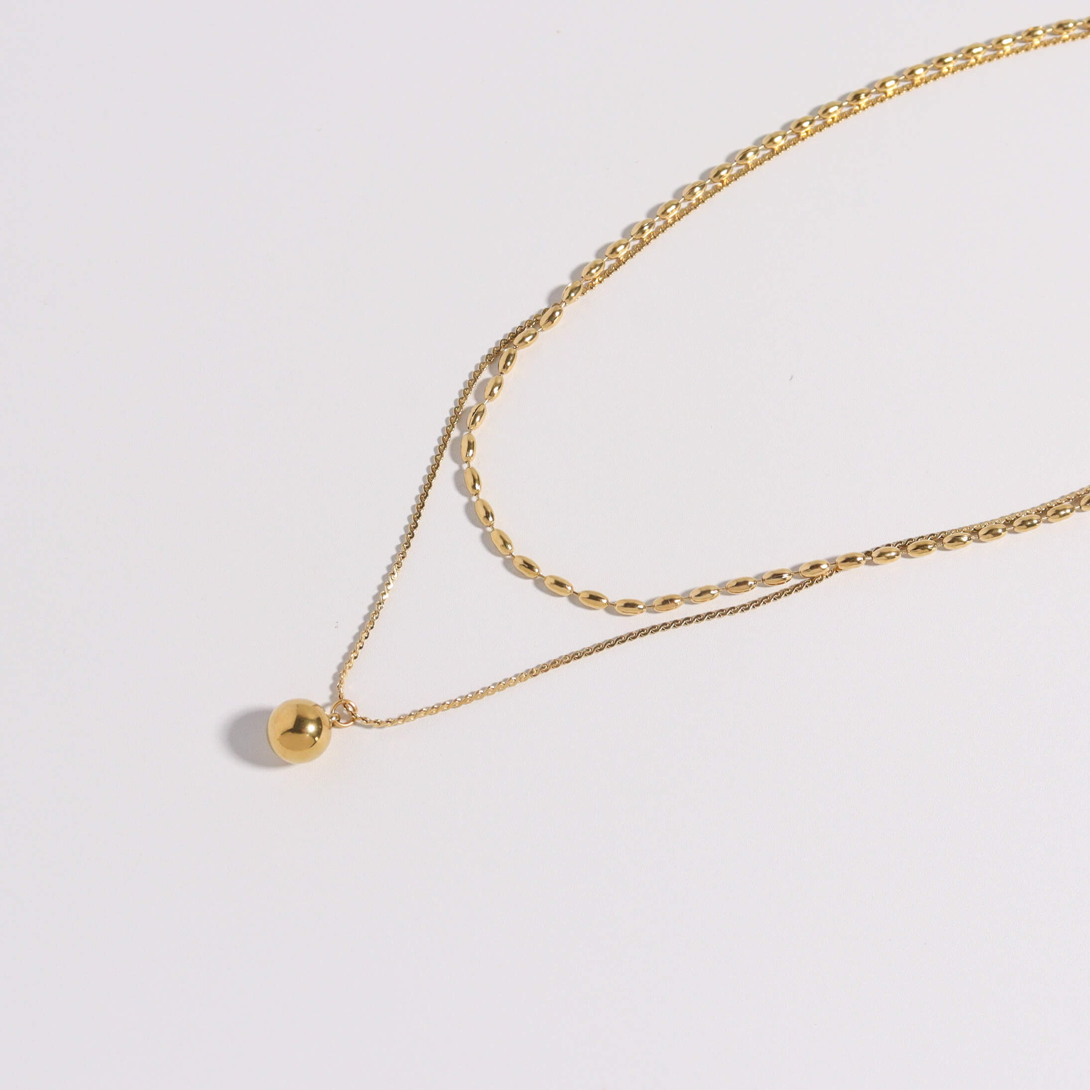Golden Globe Layered Necklace