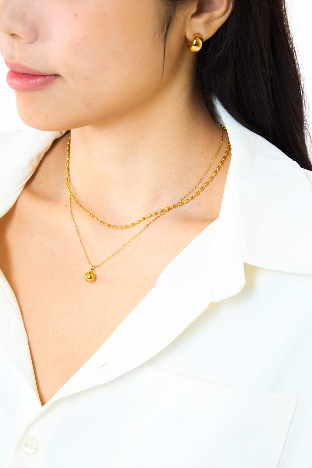 Golden Globe Layered Necklace