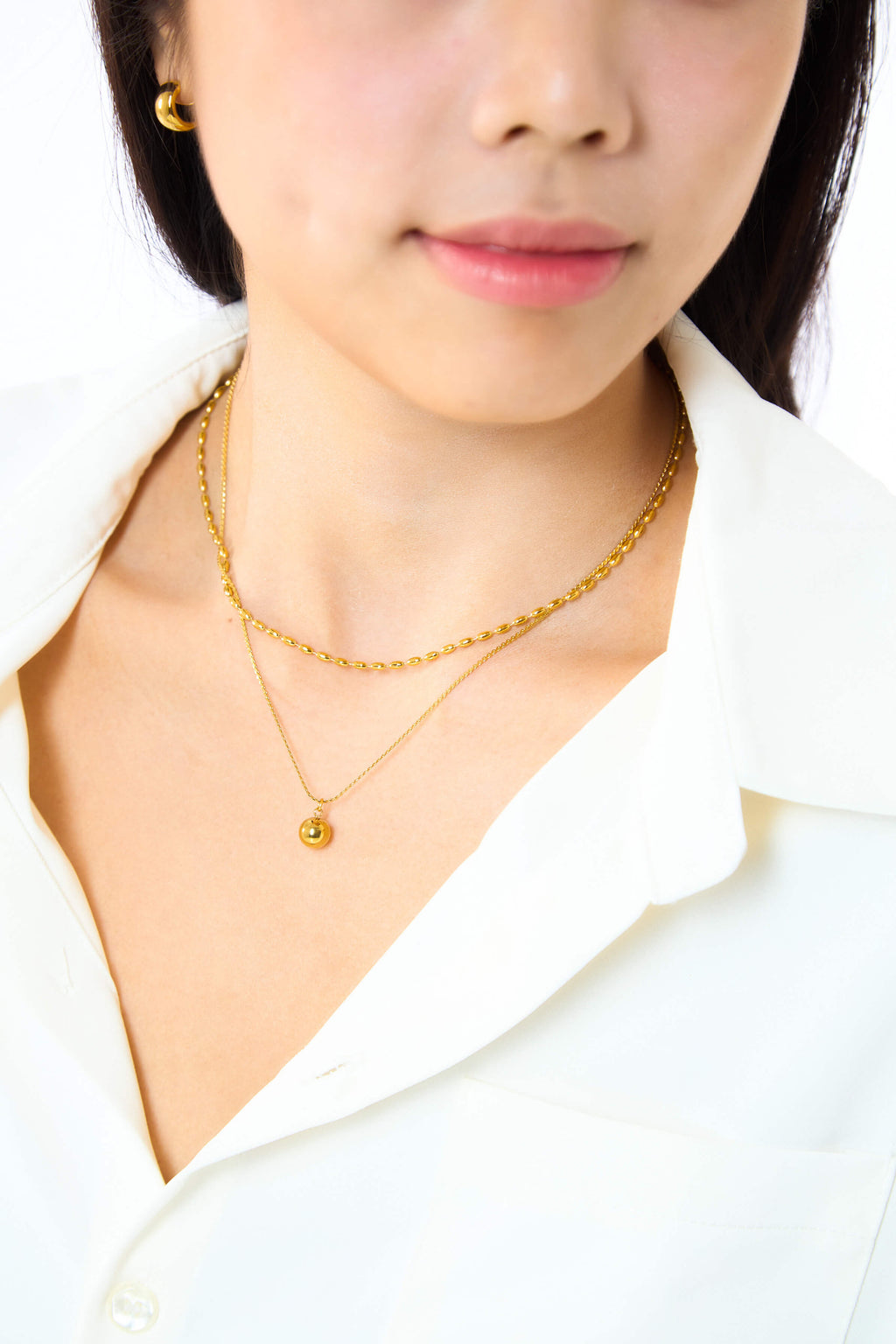 Golden Globe Layered Necklace
