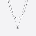Silver Globe Layered Necklace