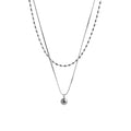 Silver Globe Layered Necklace