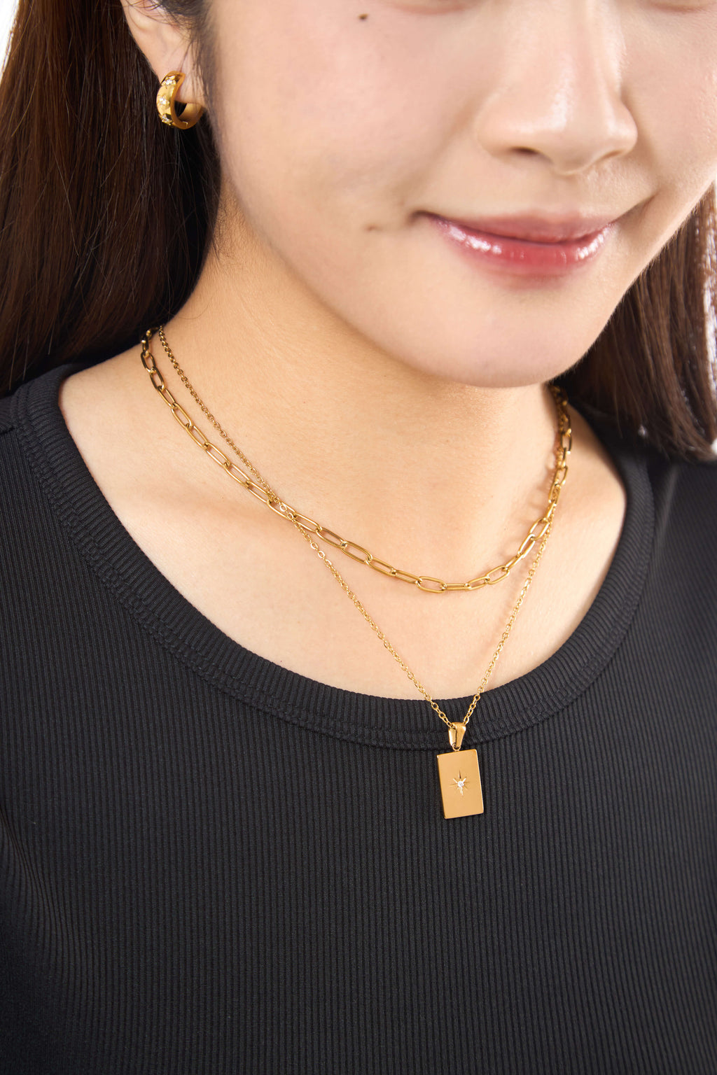 Layered Meteor Gold Chain Necklace