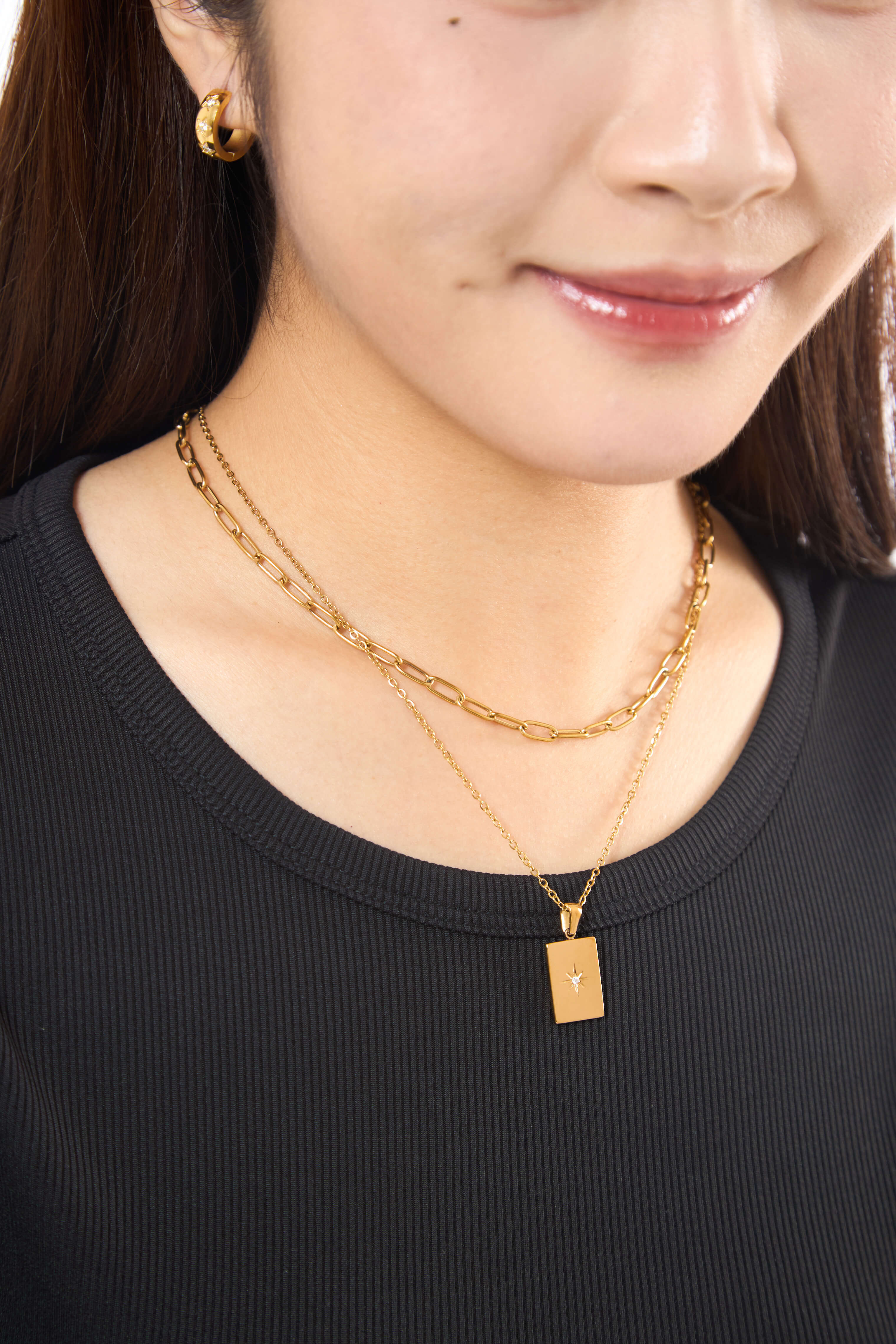 Layered Meteor Gold Chain Necklace