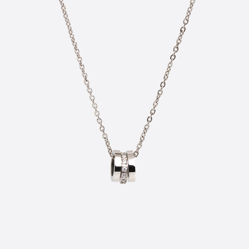 Semi Fluid Silver Necklace