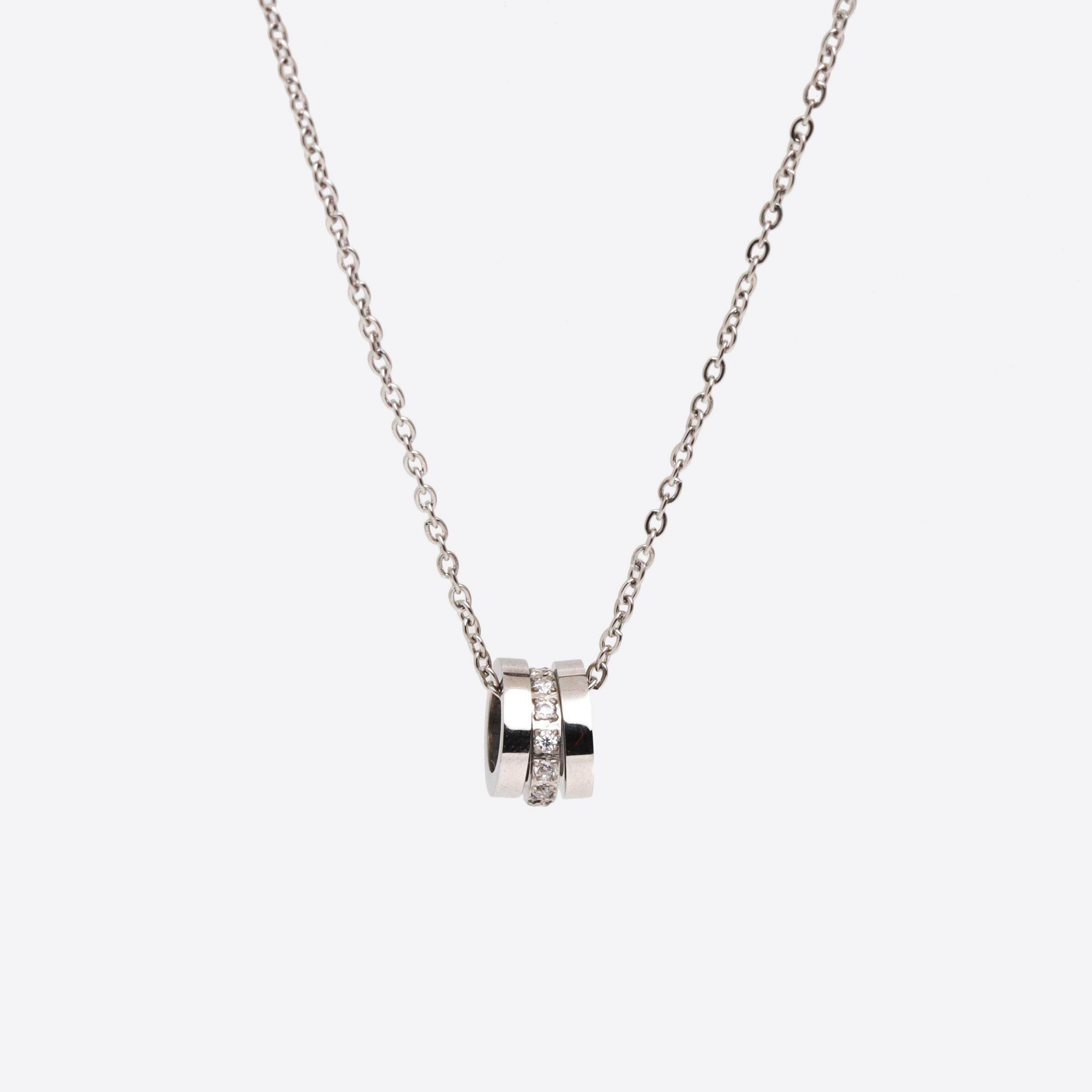 Semi Fluid Silver Necklace