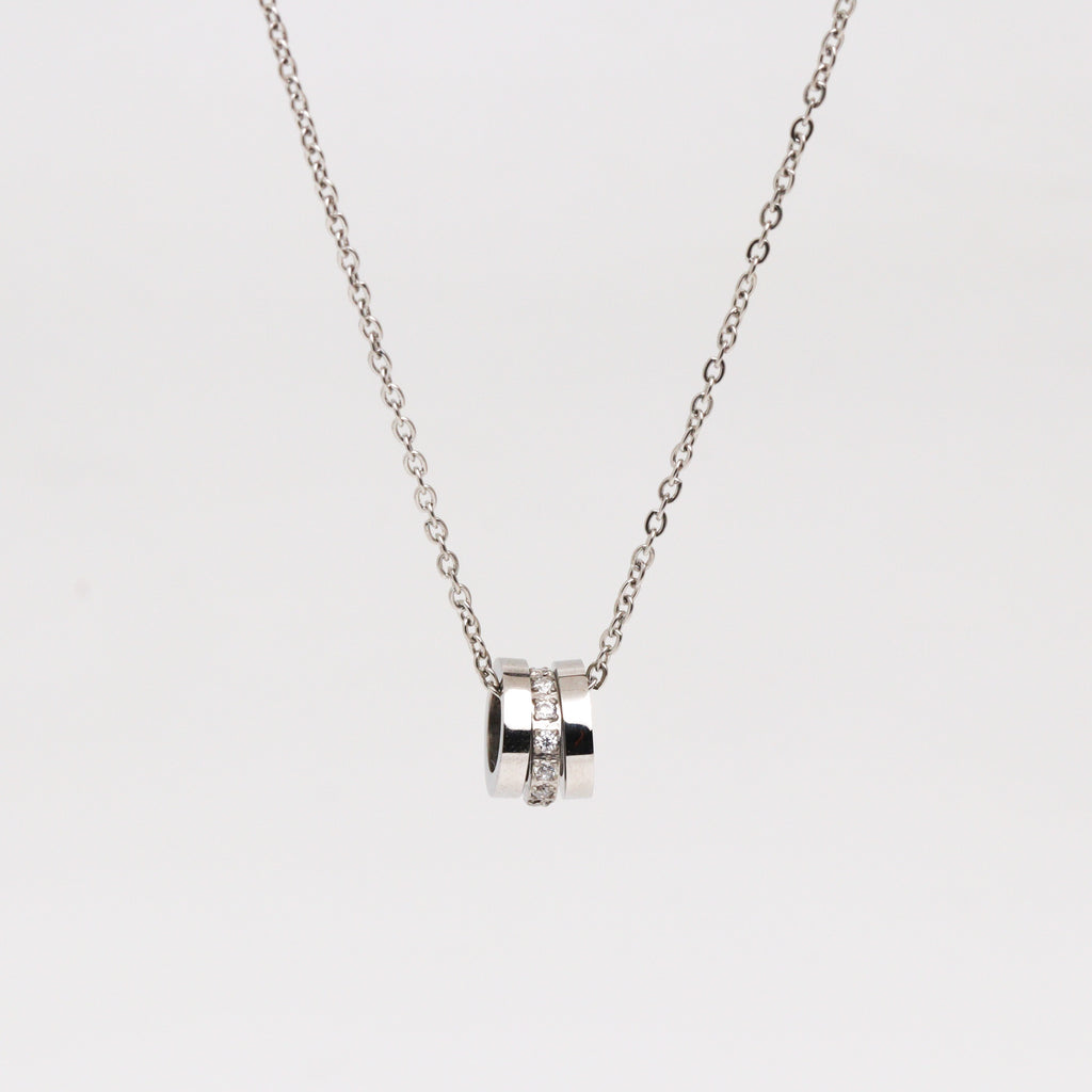 Semi Fluid Silver Necklace