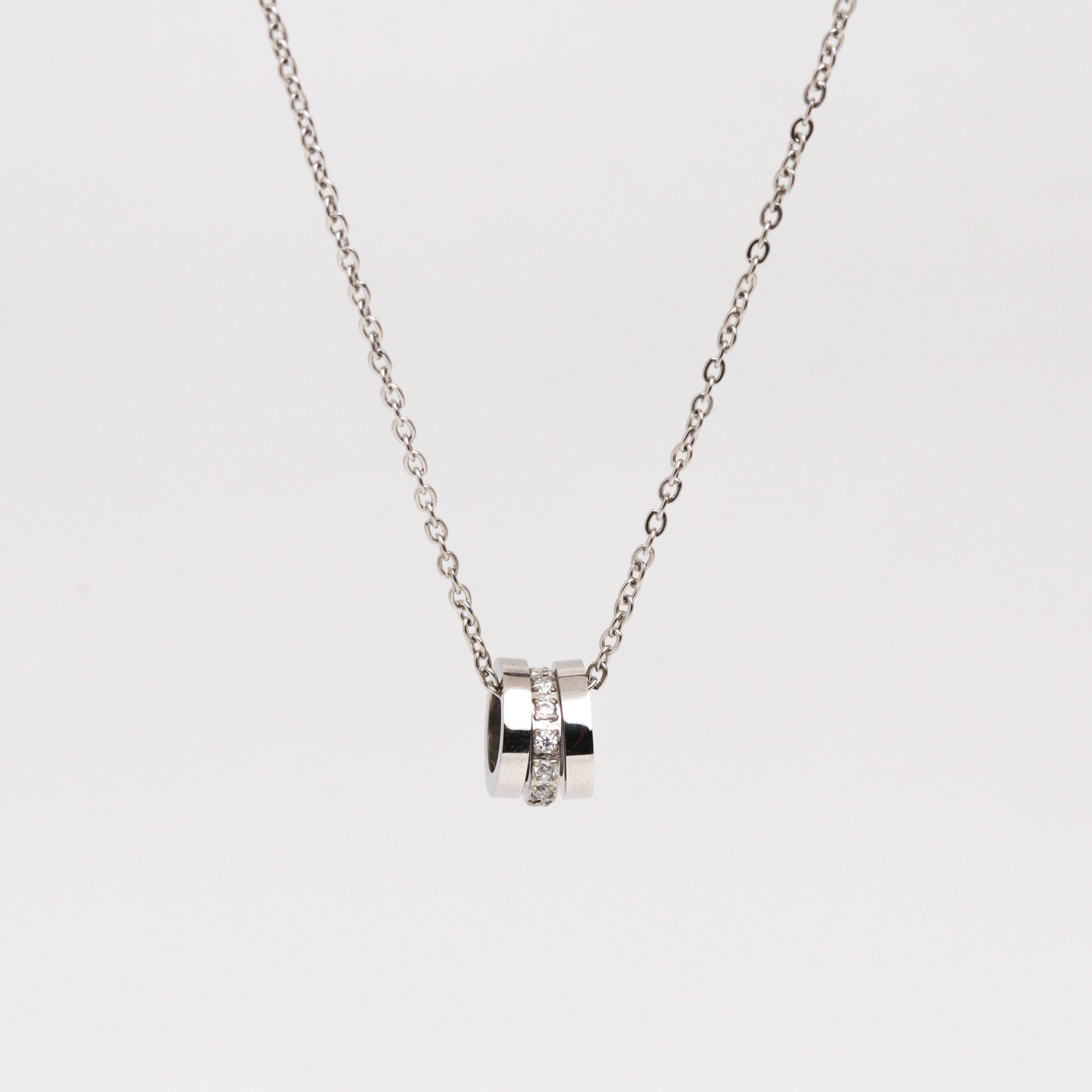 Semi Fluid Silver Necklace