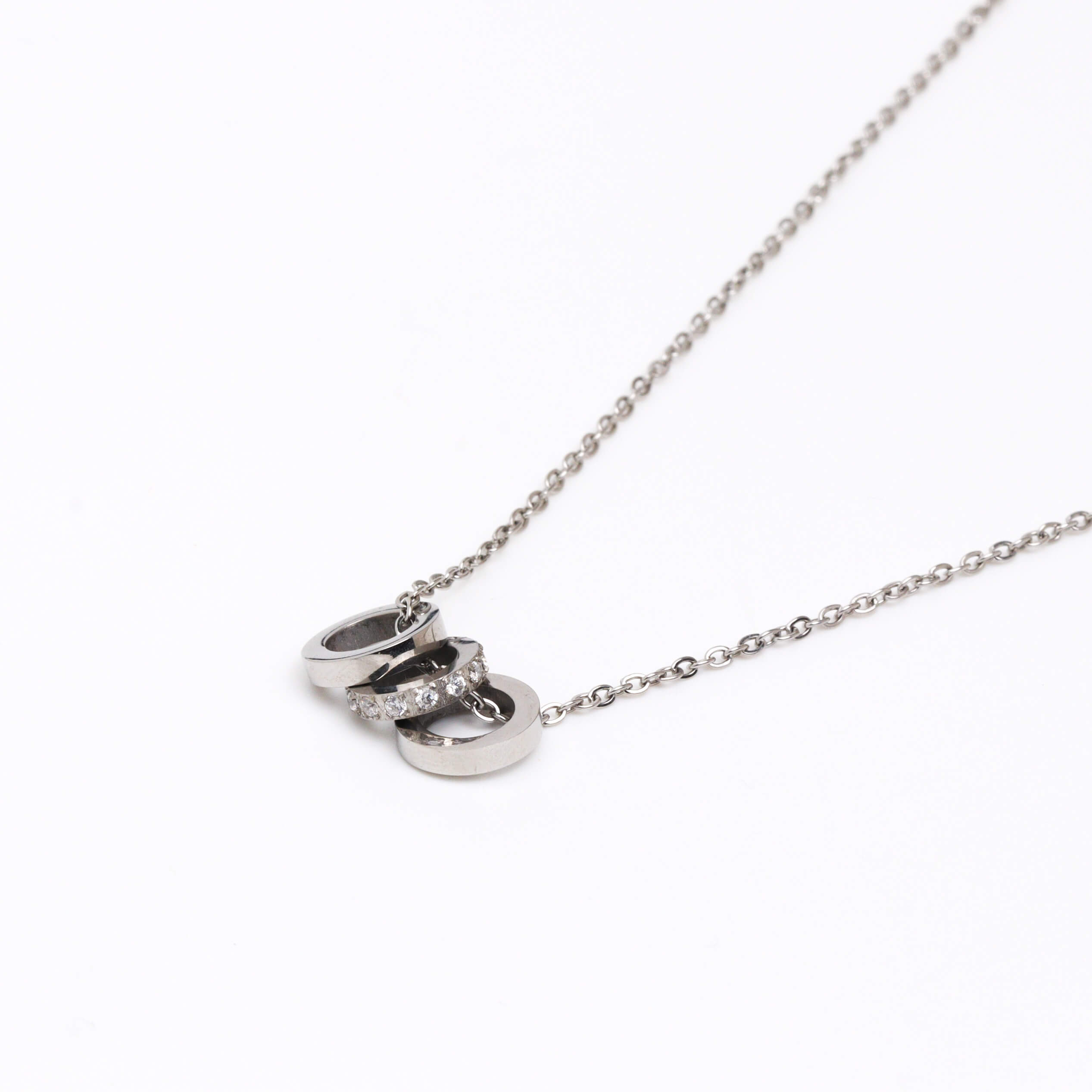 Semi Fluid Silver Necklace