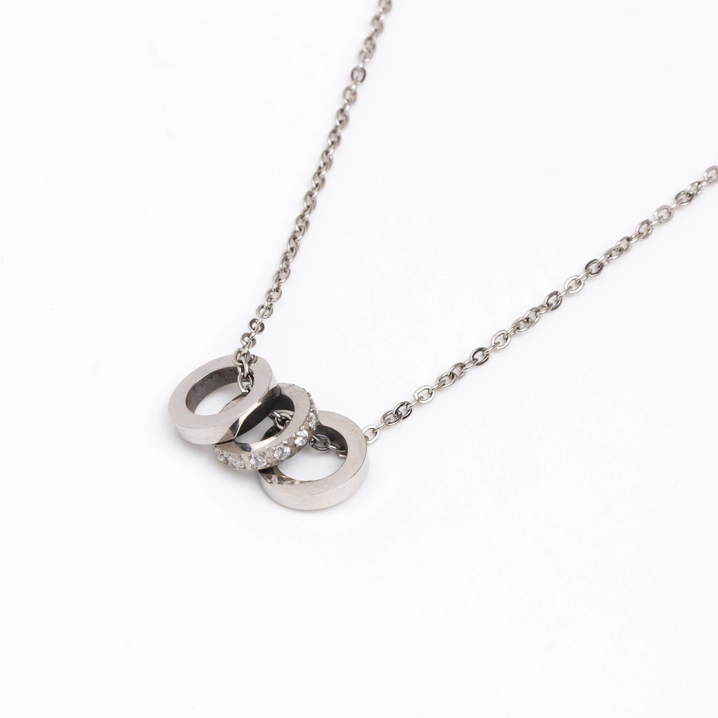 Semi Fluid Silver Necklace