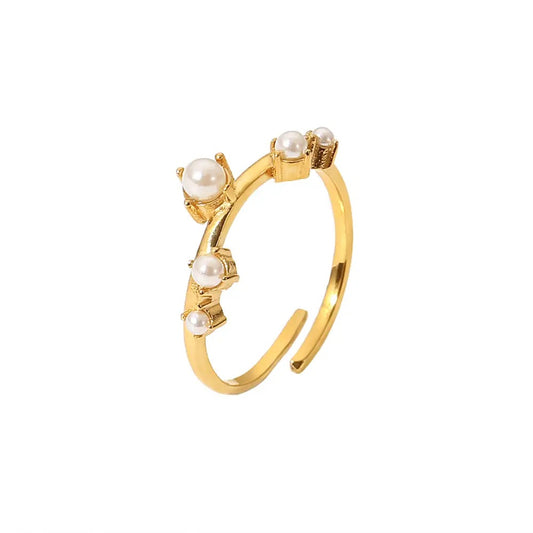 Pearl Fortress Gold Ring
