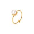 Dainty Pearl Gold Ring