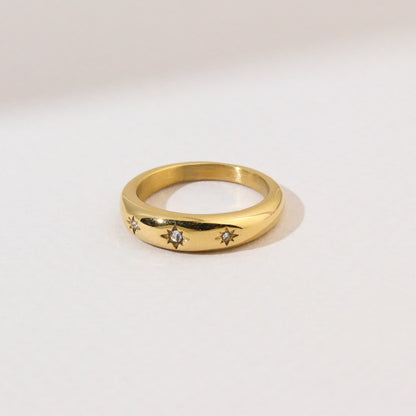 Stellar Starburst Gold Ring