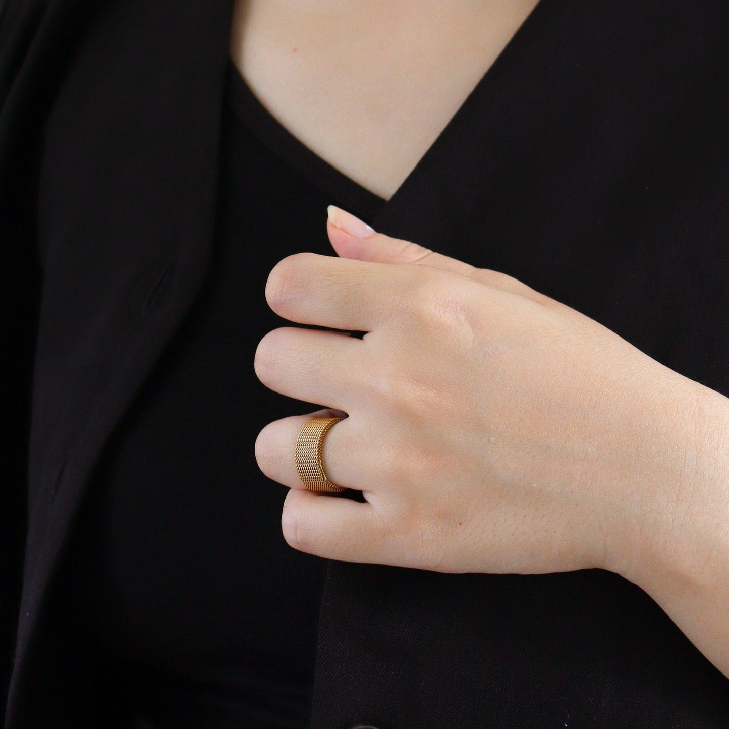 Gold Mesh Ring
