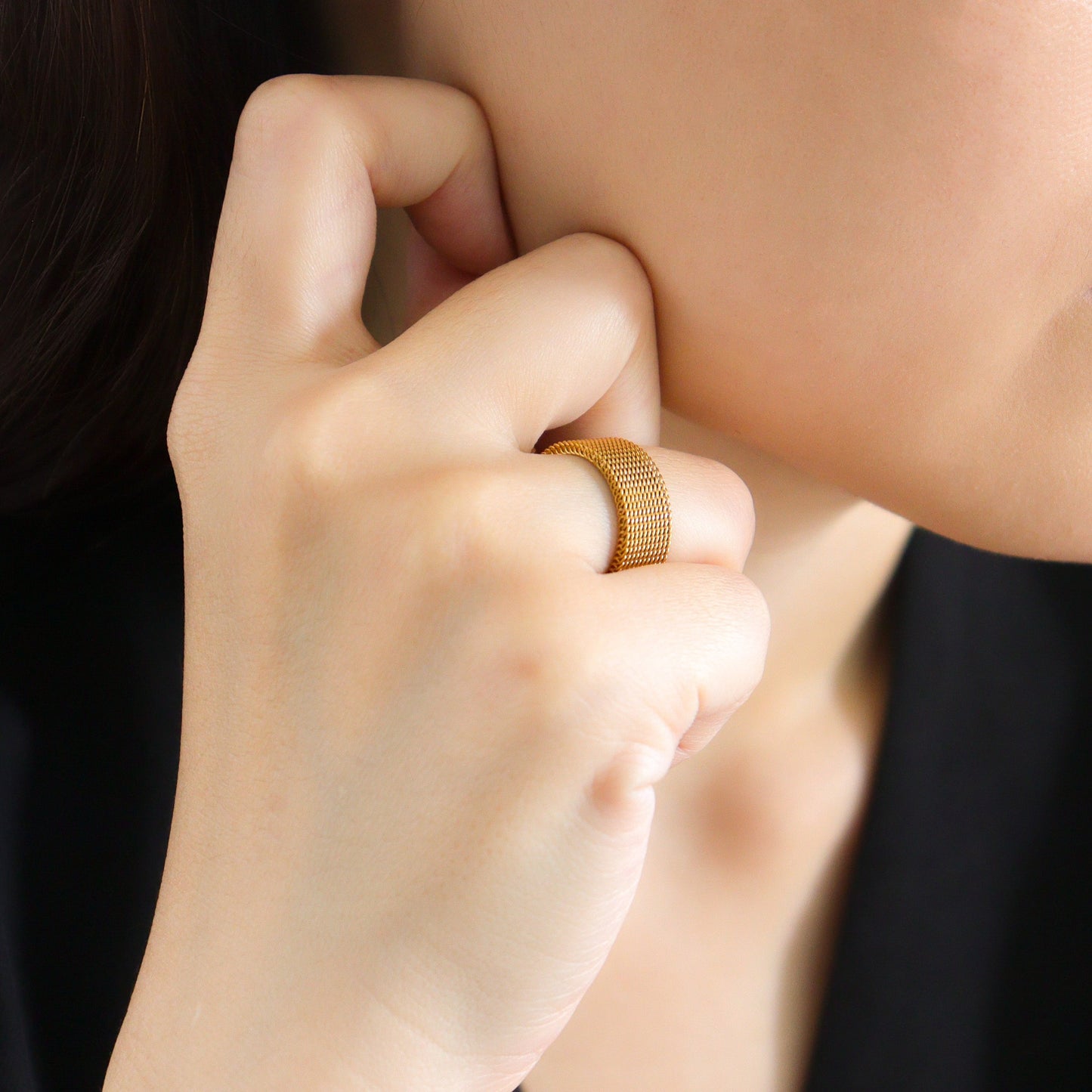 Gold Mesh Ring