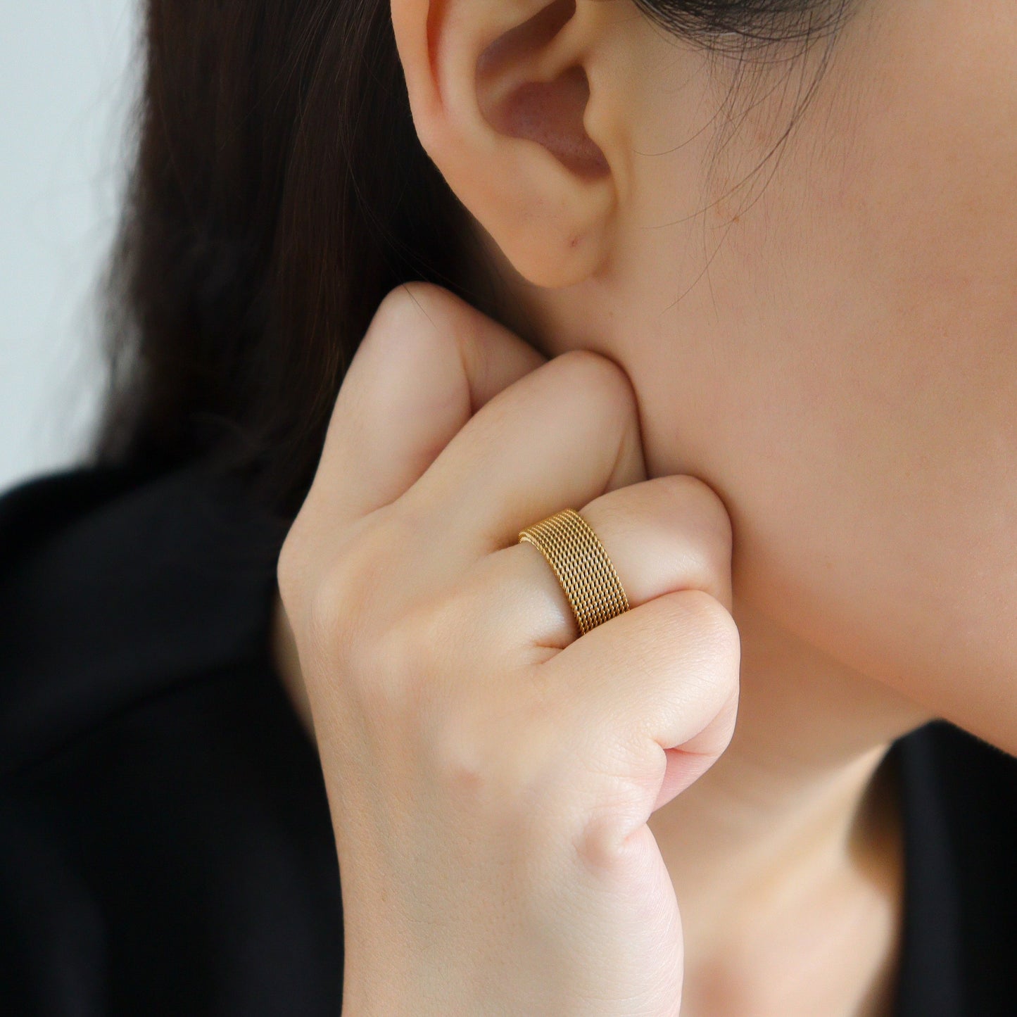 Gold Mesh Ring