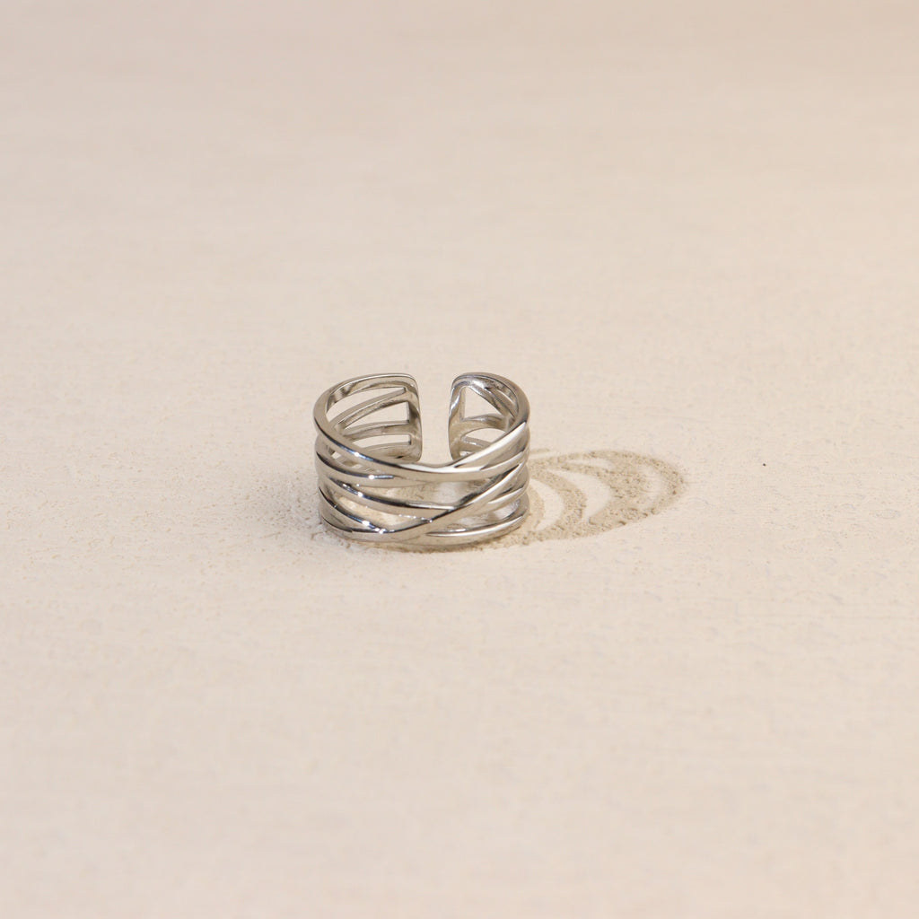 Abby Band Silver Ring