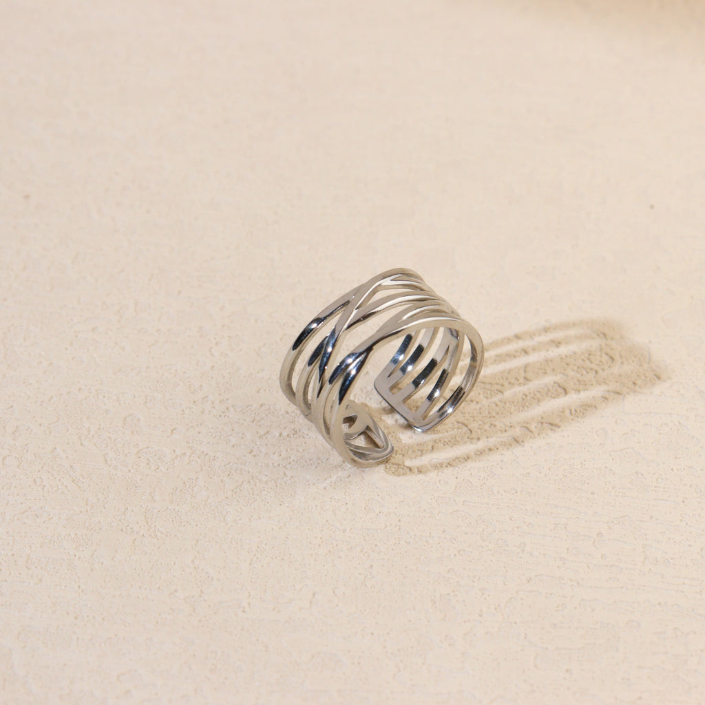 Abby Band Silver Ring