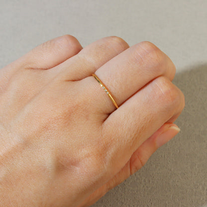Minimal Cubic Gold Ring