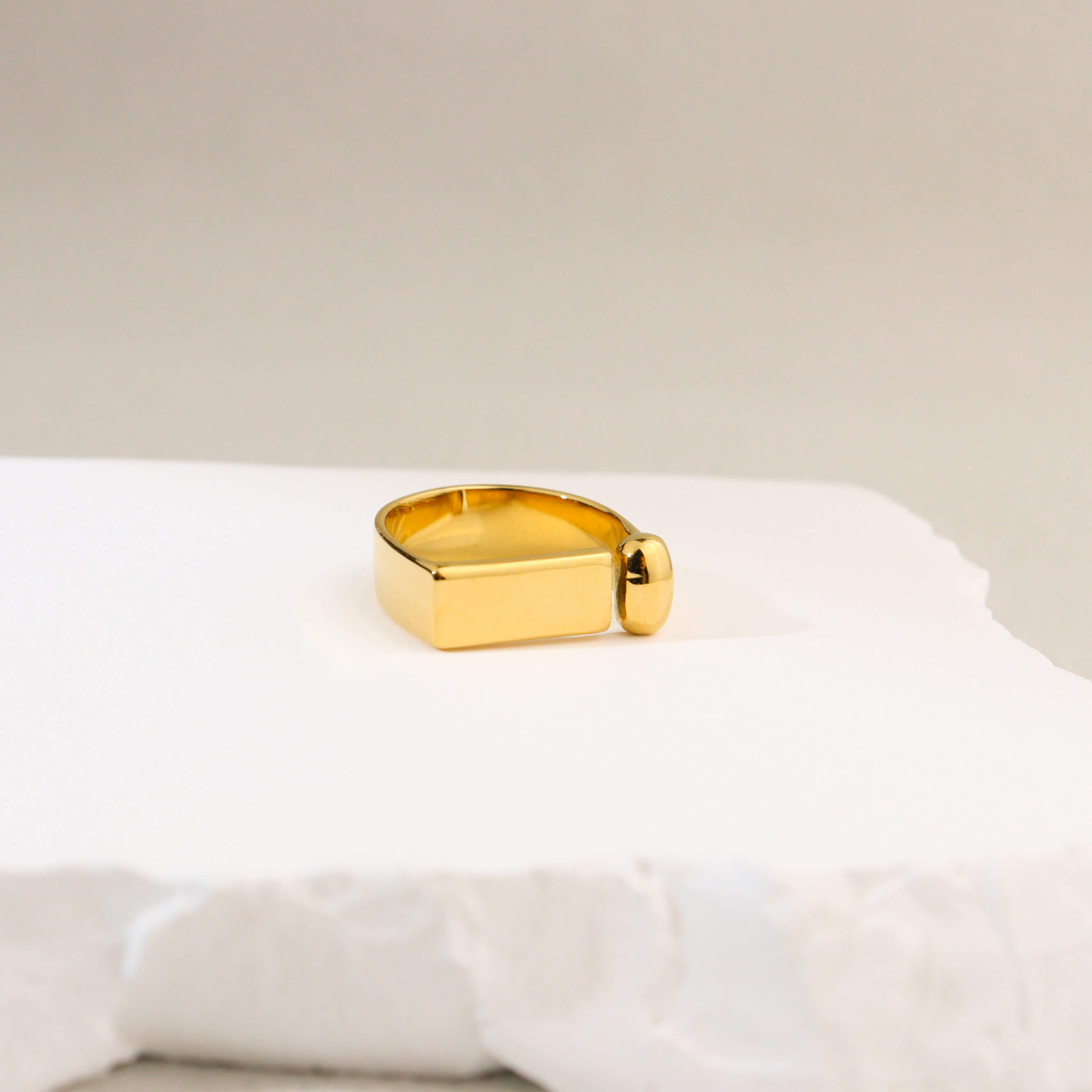 Bold Signet Gold Ring