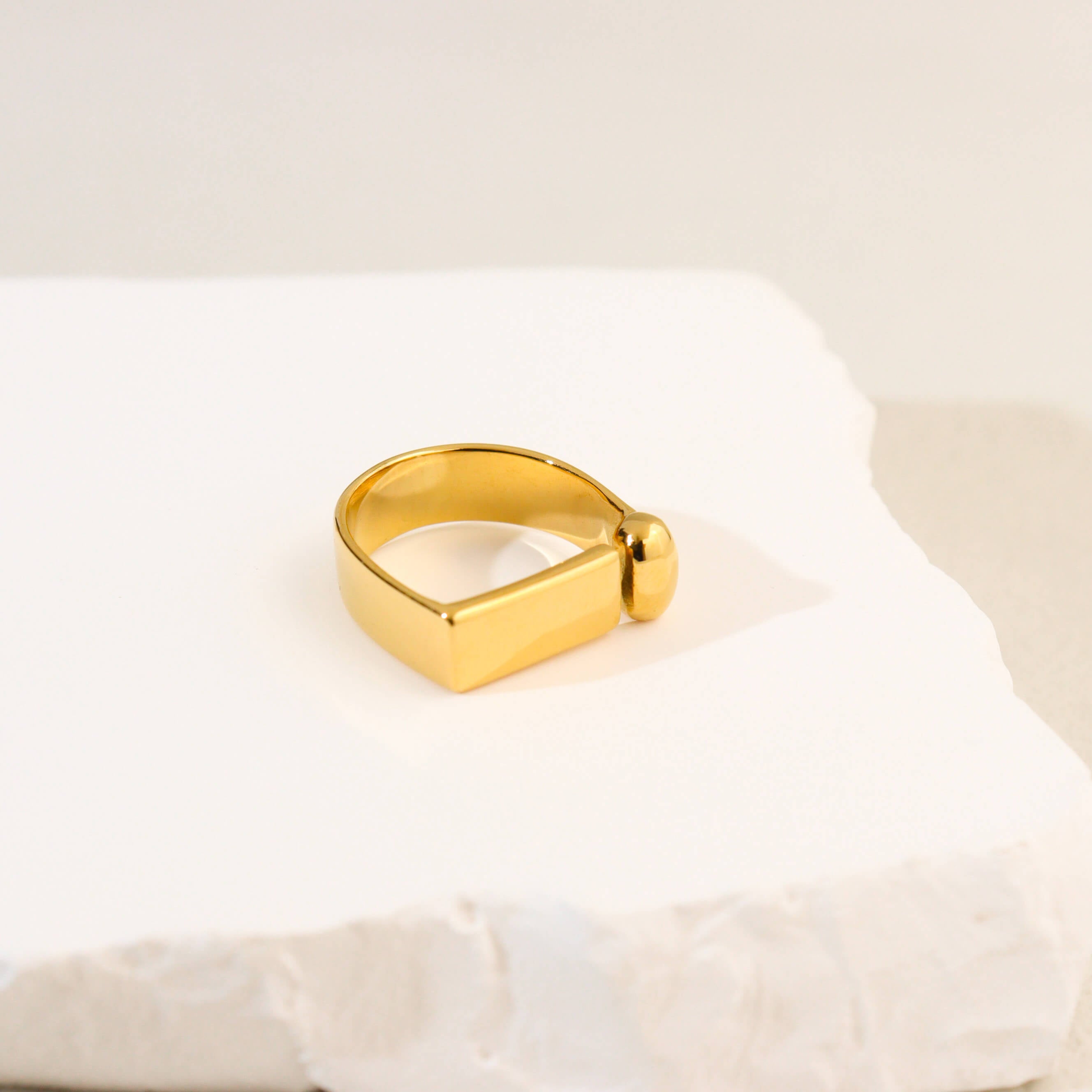 Bold Signet Gold Ring