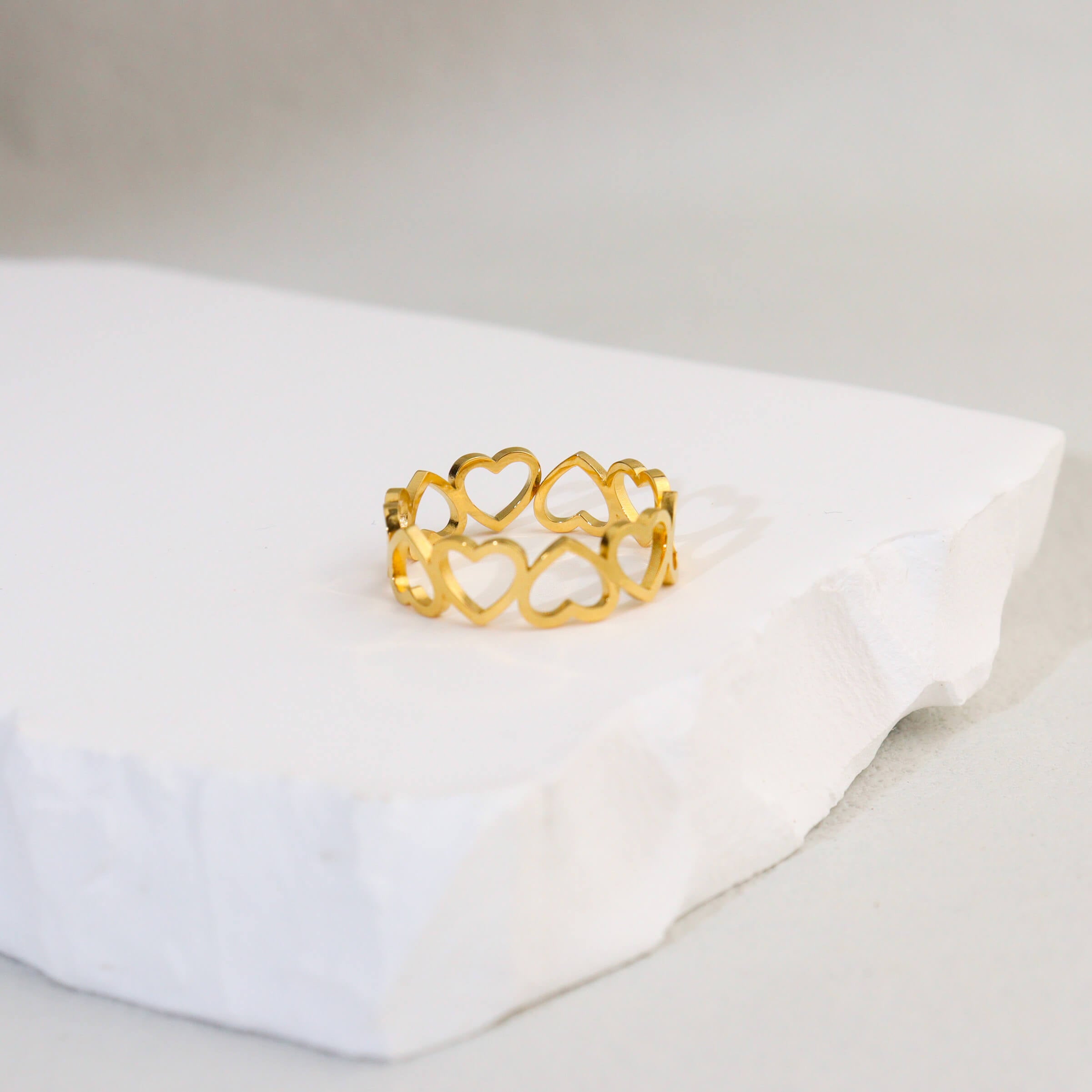 Love Chain Gold Open Ring