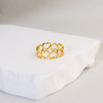 Love Chain Gold Open Ring