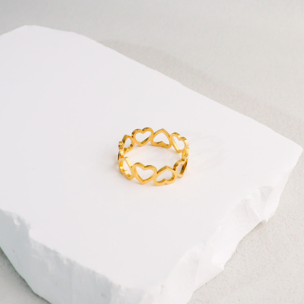 Love Chain Gold Open Ring