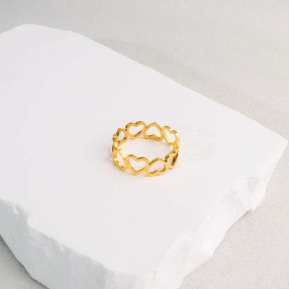 Love Chain Gold Open Ring