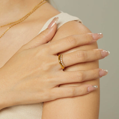 Natalie Cubic Gold Ring