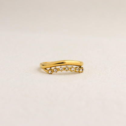 Natalie Cubic Gold Ring