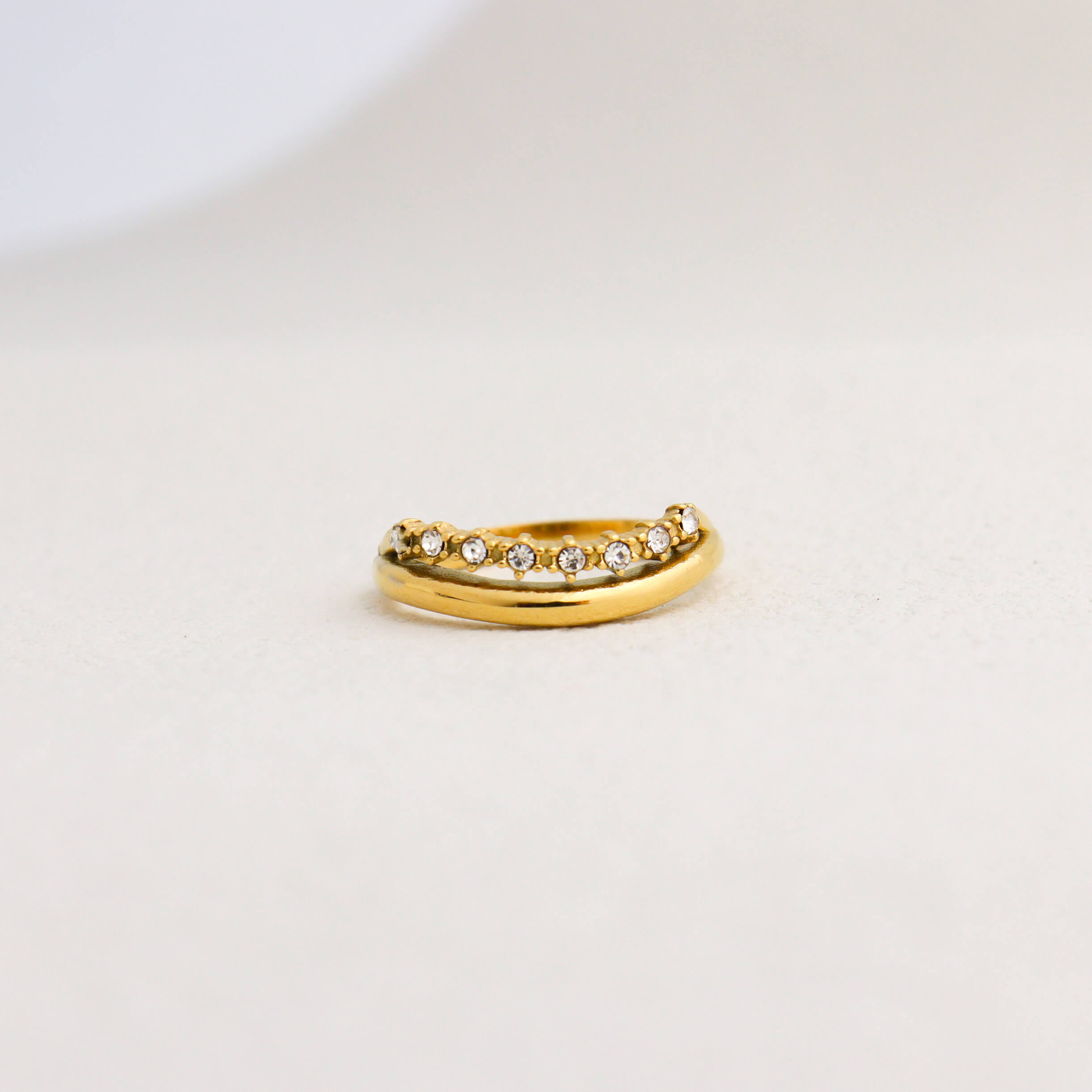 Natalie Cubic Gold Ring
