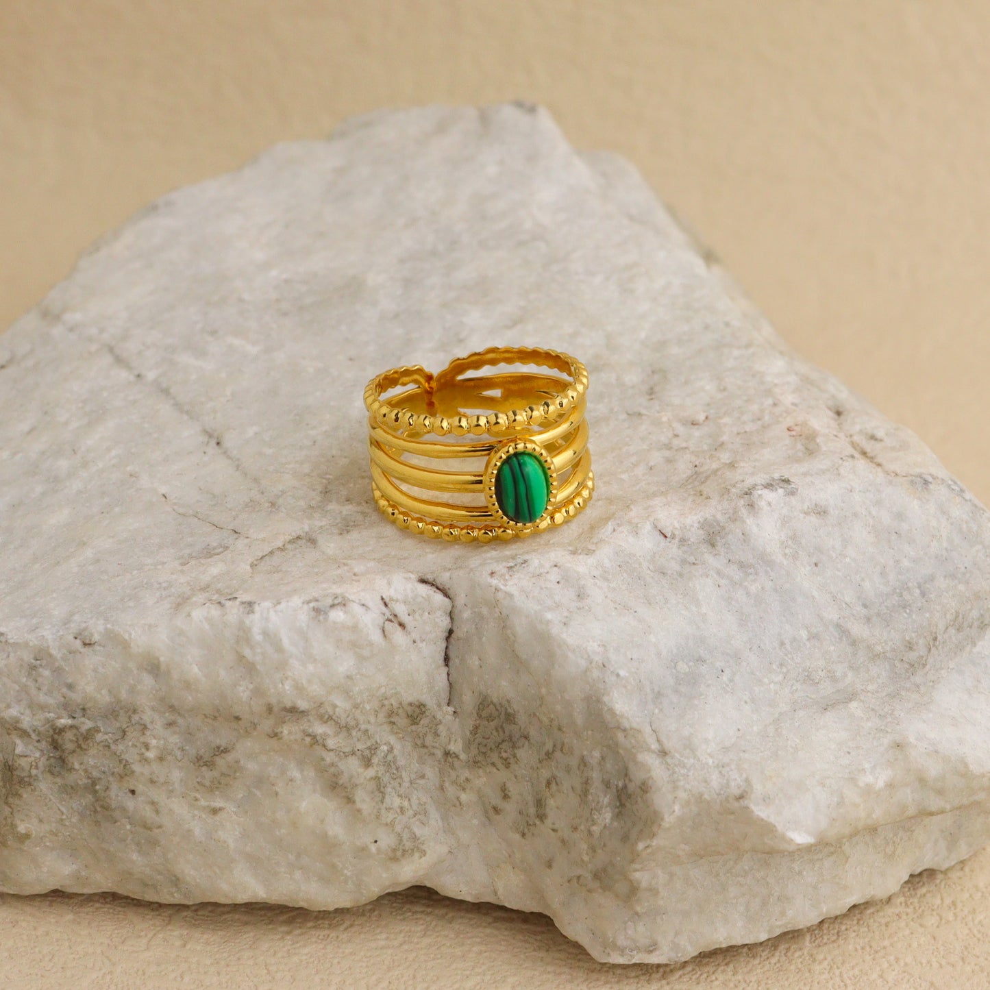 Malachite Stone Ring