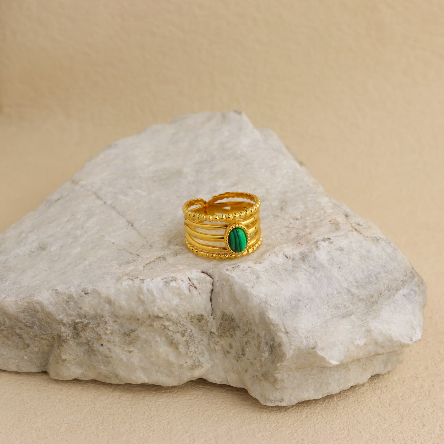 Malachite Stone Ring