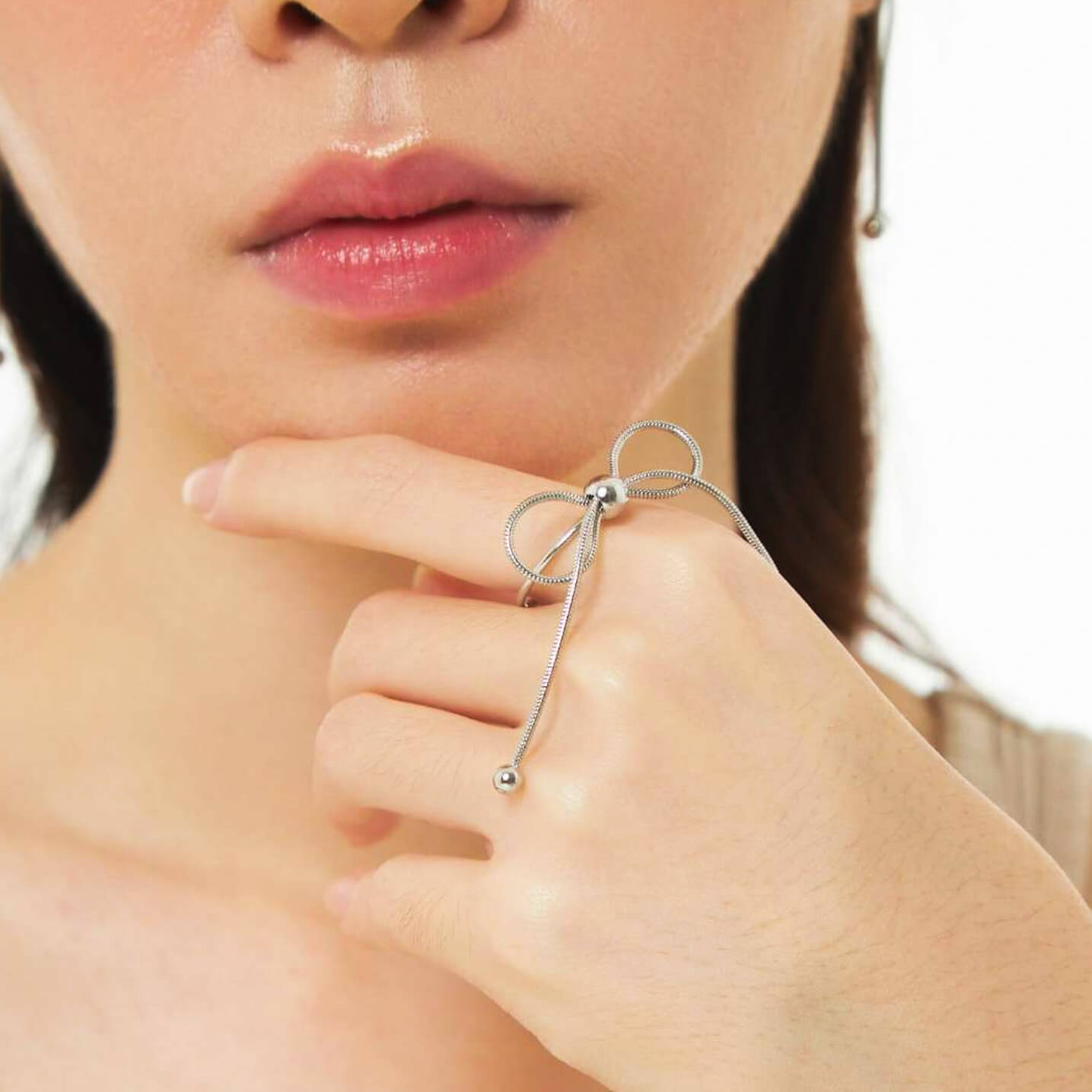 Dancing Bow Silver Ring
