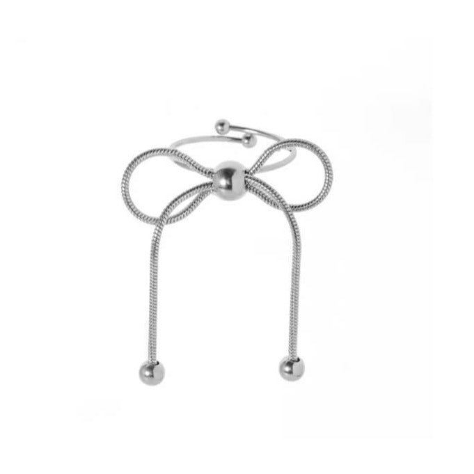 Dancing Bow Silver Ring