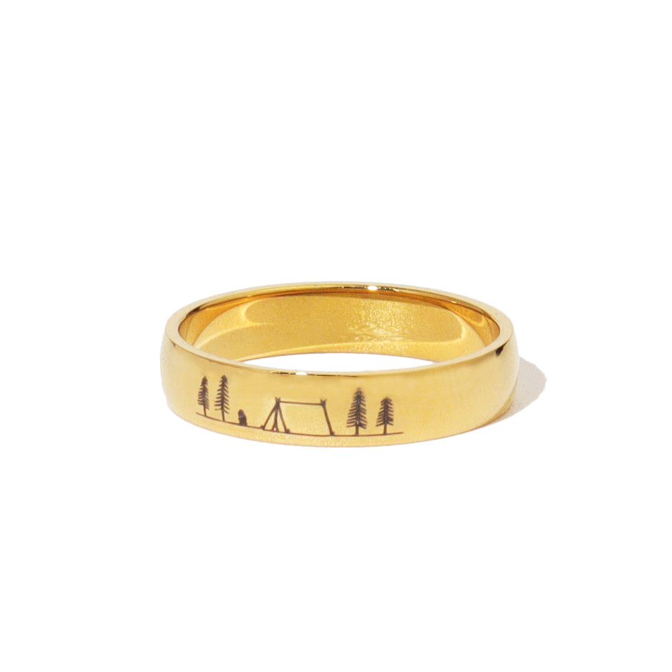 Engrave Classic Band Gold Ring