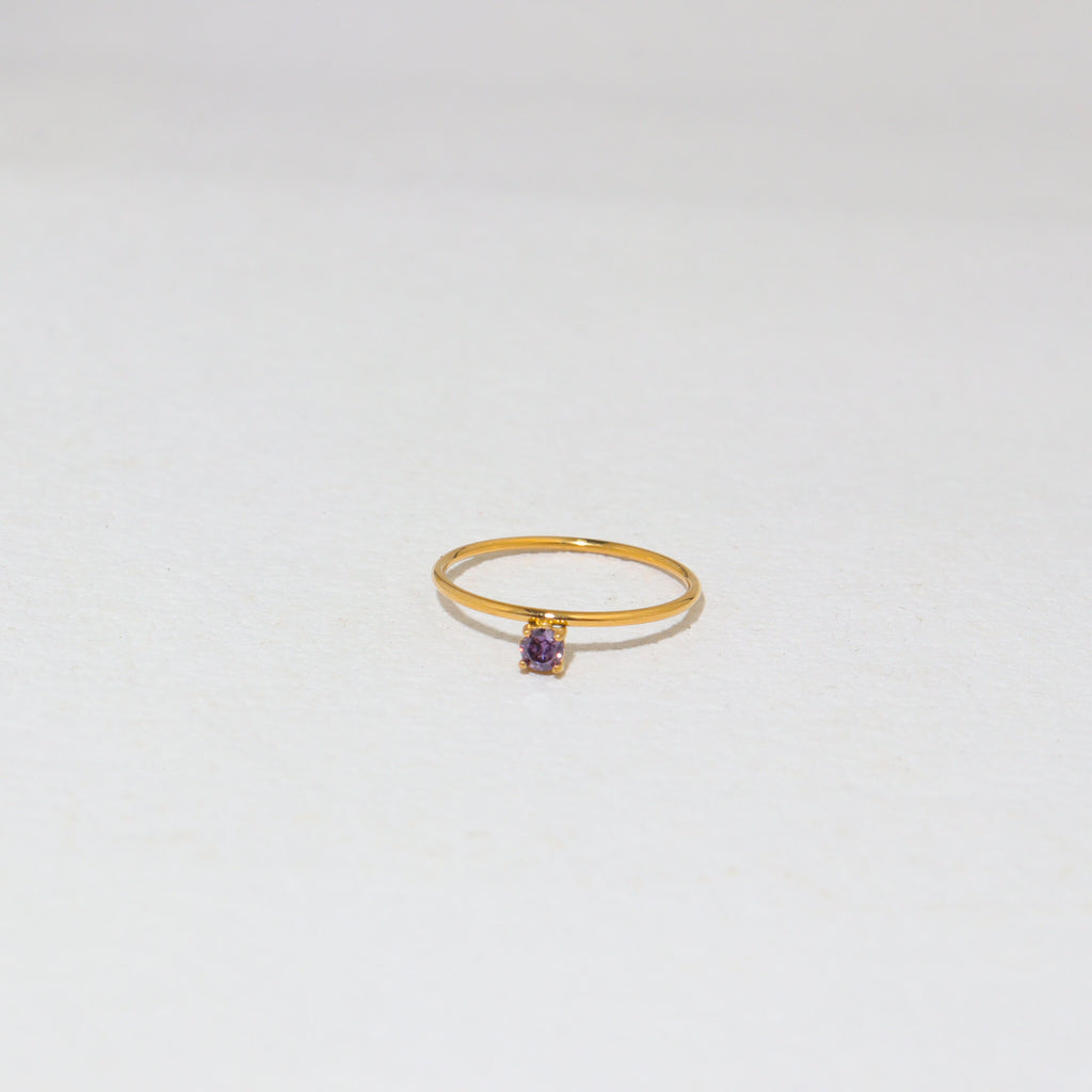 Purple Cubic Ring