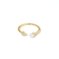 Arrow Pearl Gold Ring